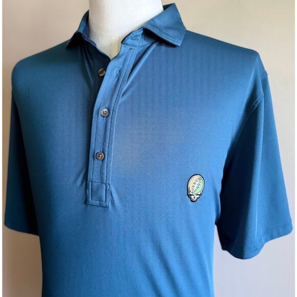 Grateful Dead Steal Your Face Greyson Golf Polo (XL) - Picture 3 of 7